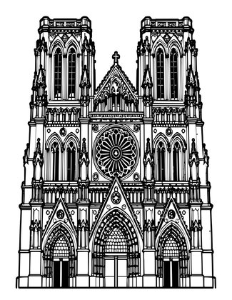 Full Facade - Free printable coloring page