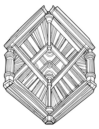 Vaulted Ceiling - Free printable coloring page