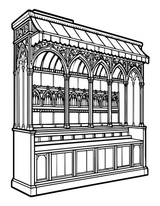 Cathedral Choir - Free printable coloring page