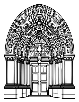 Portal Sculpture - Free printable coloring page