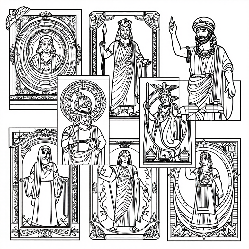 Greek Mythology coloring pages collection - 30 free printable pages