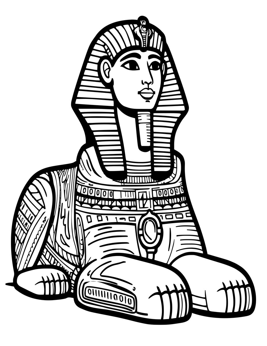 Sphinx - free printable coloring page