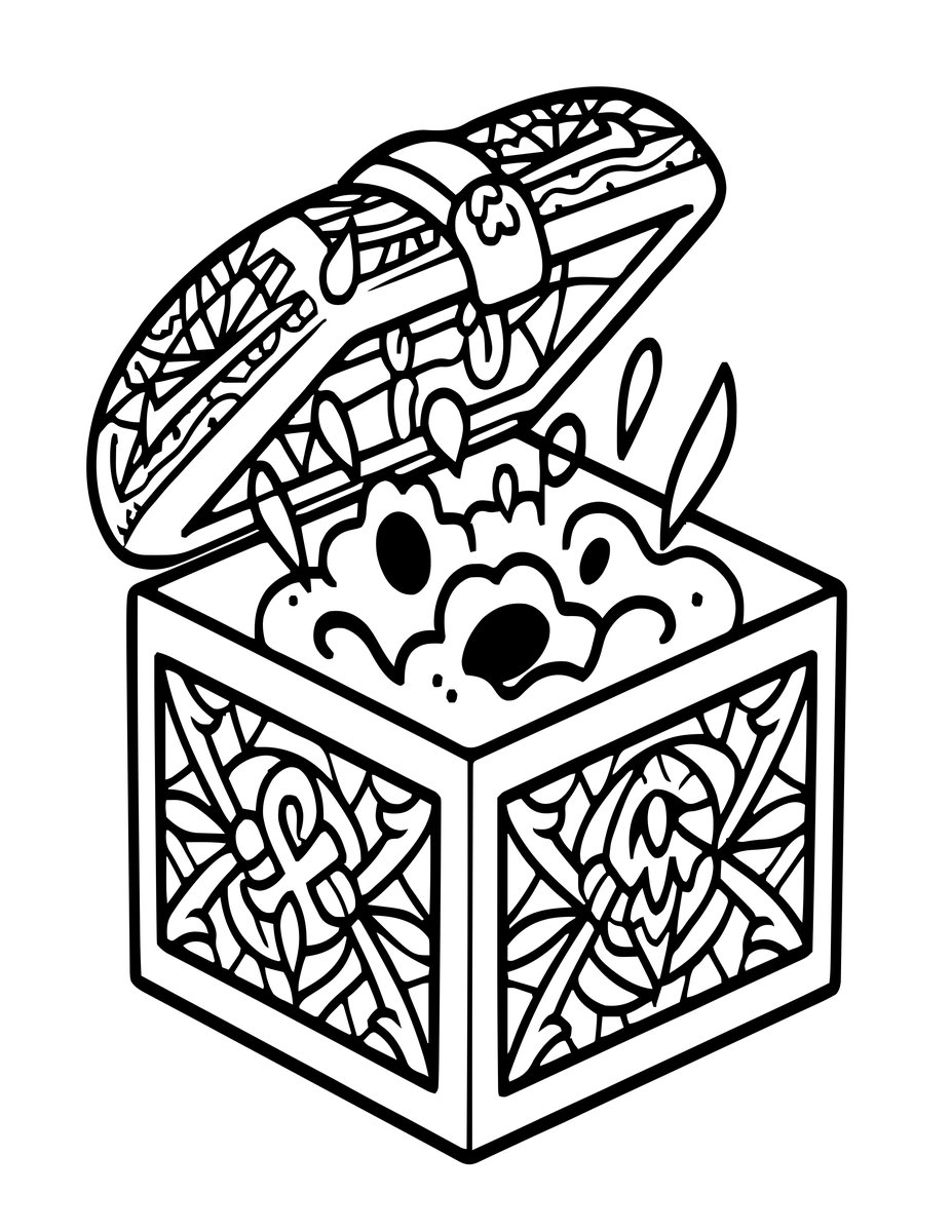 Pandora's Box - free printable coloring page
