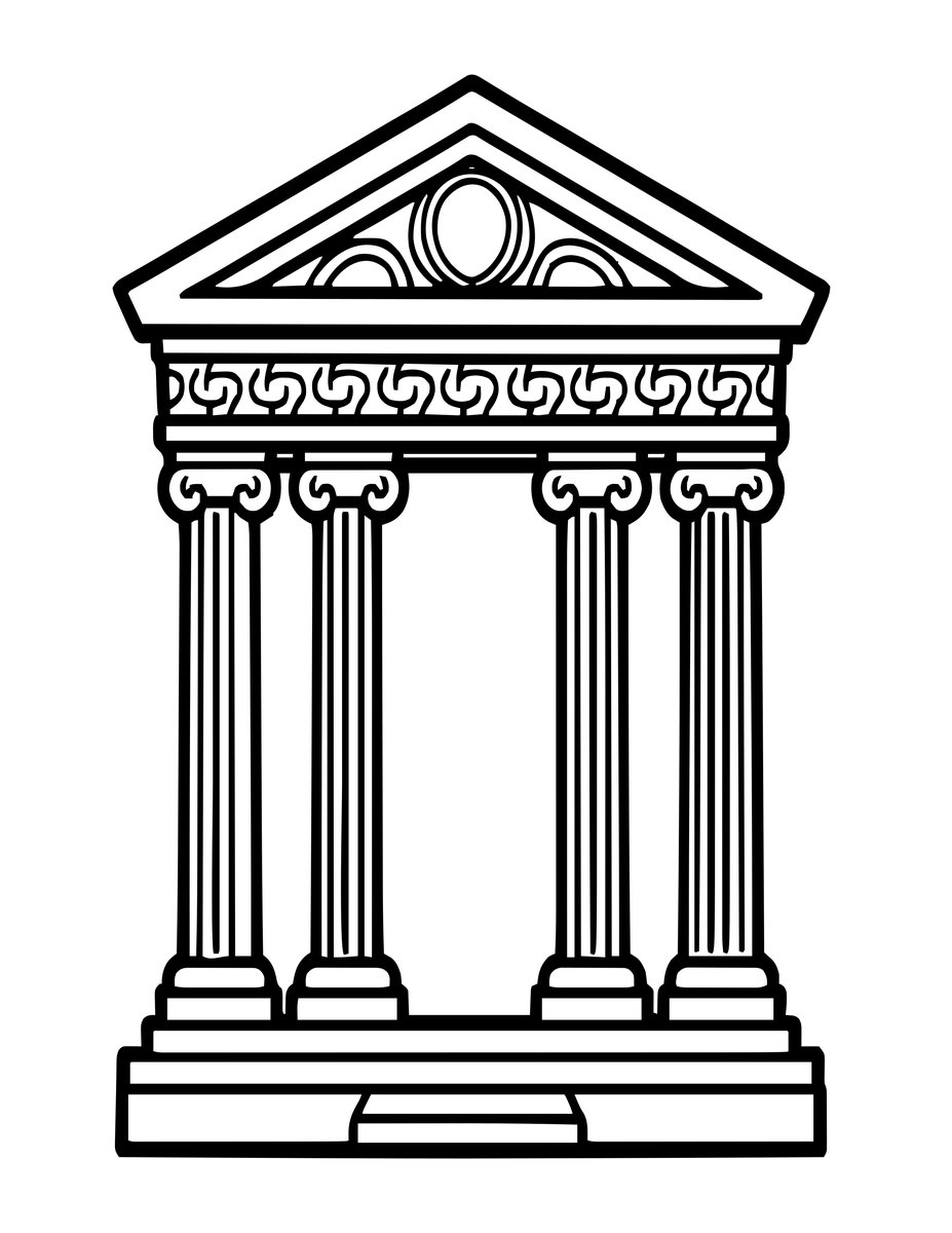 Temple Treasury - free printable coloring page