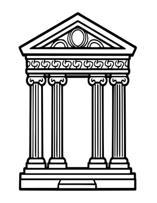 Temple Treasury - Free printable coloring page