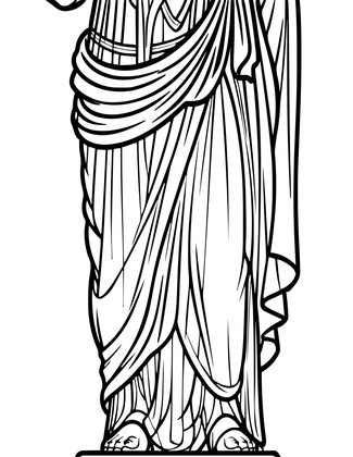 Caryatid Detail - Free printable coloring page