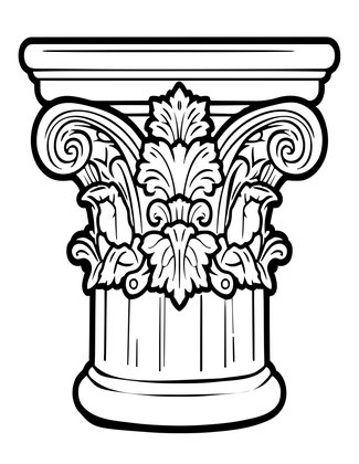 Corinthian Capital - Free printable coloring page