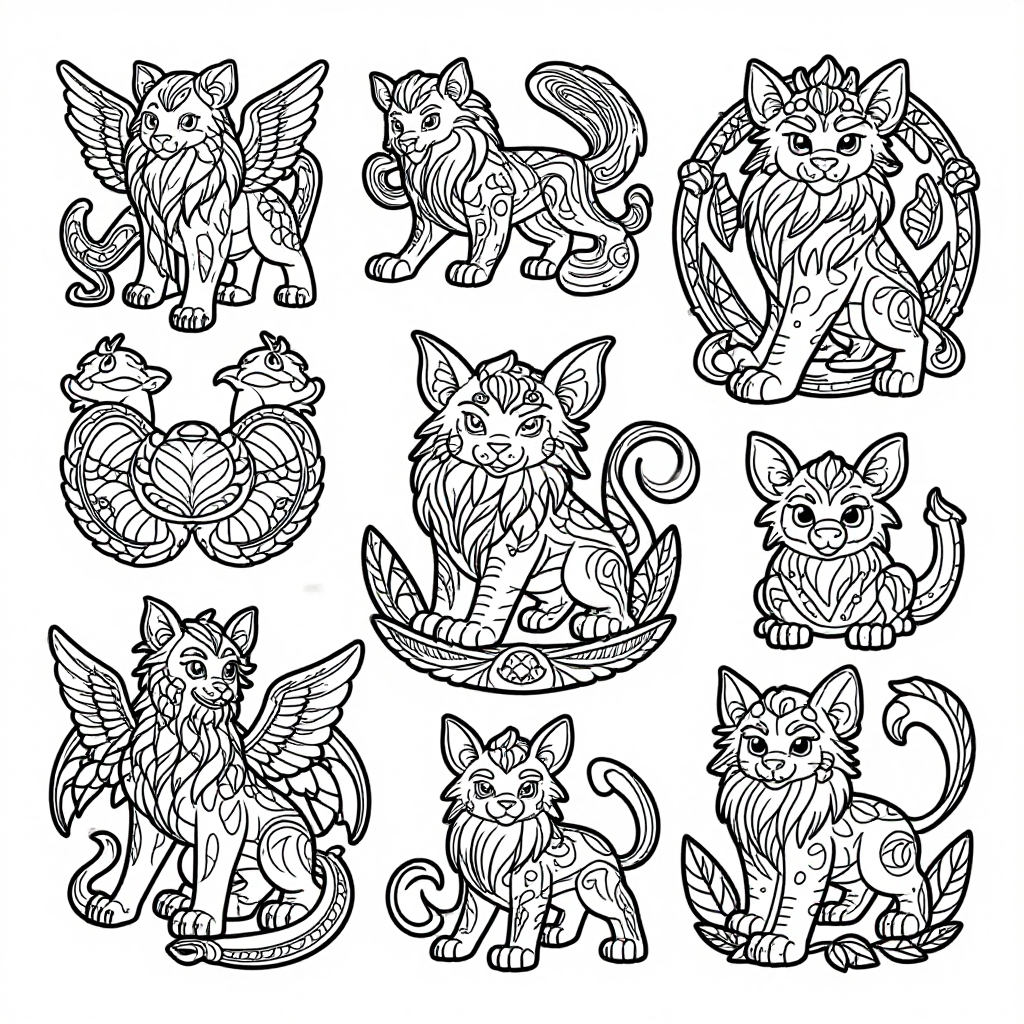 Griffins Chimeras coloring pages collection - 1 free printable pages