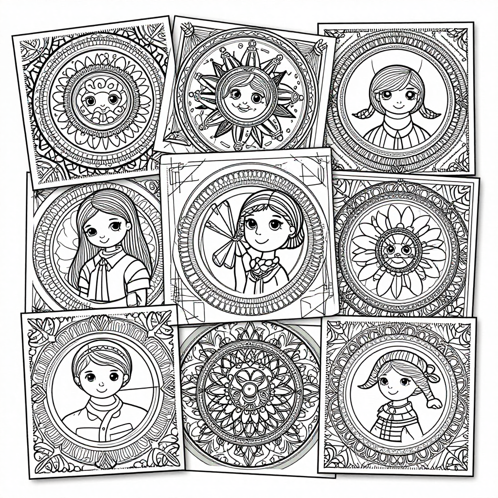 Guardian Angels coloring pages collection - 30 free printable pages