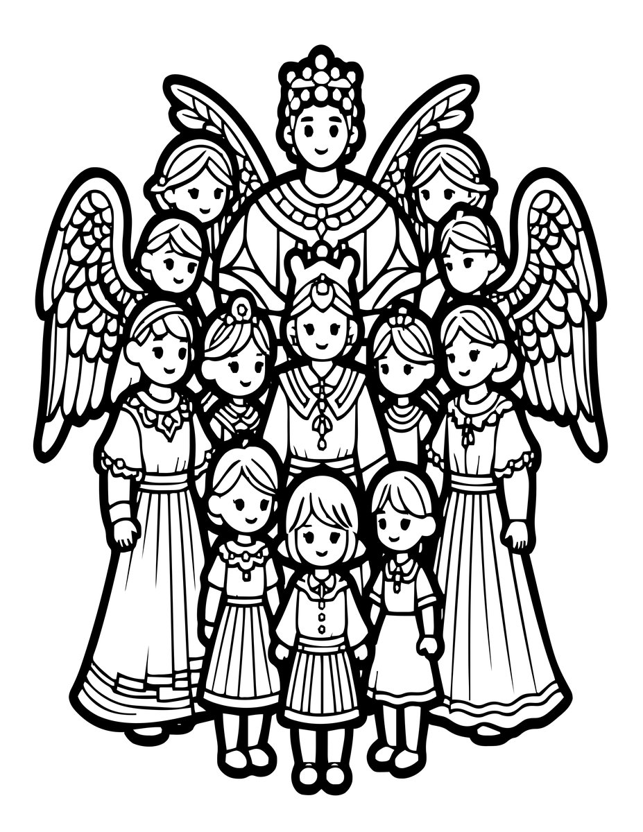 Protective Circle - free printable coloring page