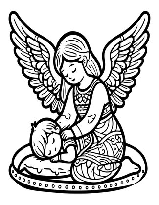 Child's Guardian - Free printable coloring page