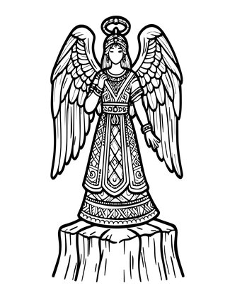 Eternal Vigil - Free printable coloring page