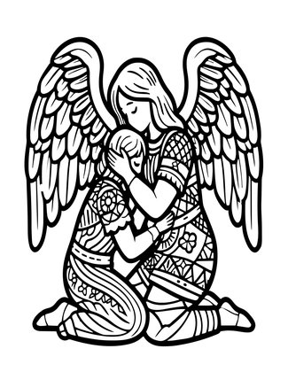 Comforting Presence - Free printable coloring page