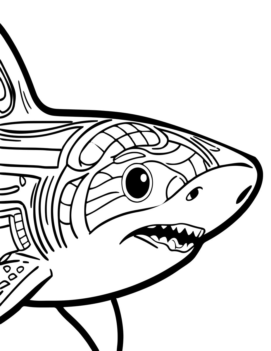 Hammerhead Eye - free printable coloring page