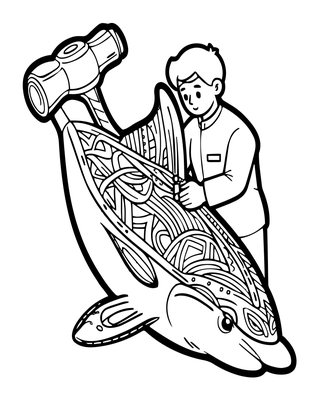 Hammerhead Research - Free printable coloring page