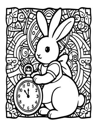Alice Rabbit - Free printable coloring page