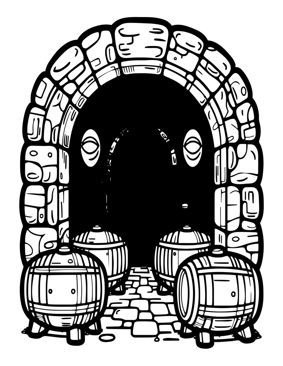Mansion Cellar - free printable coloring page
