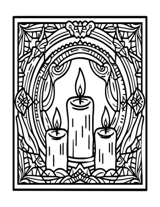 Haunted Study - Free printable coloring page