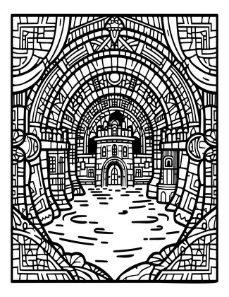 Mansion Basement - Free printable coloring page