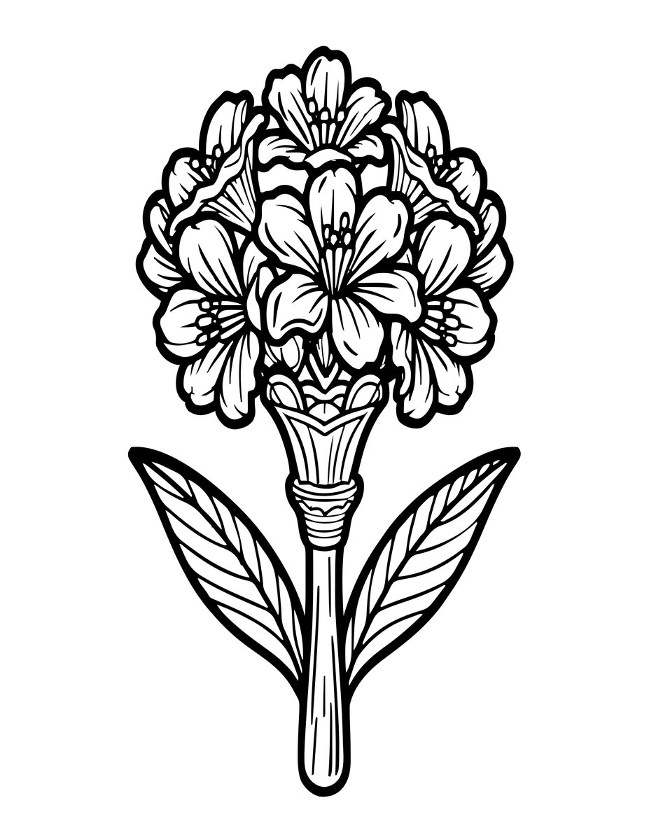 Torch Ginger - free printable coloring page