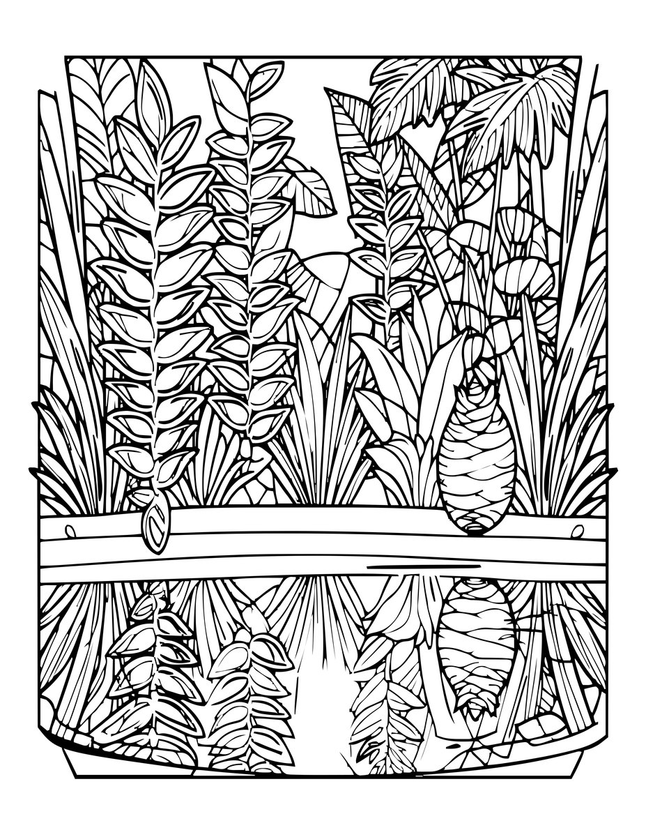 Pond Side - free printable coloring page