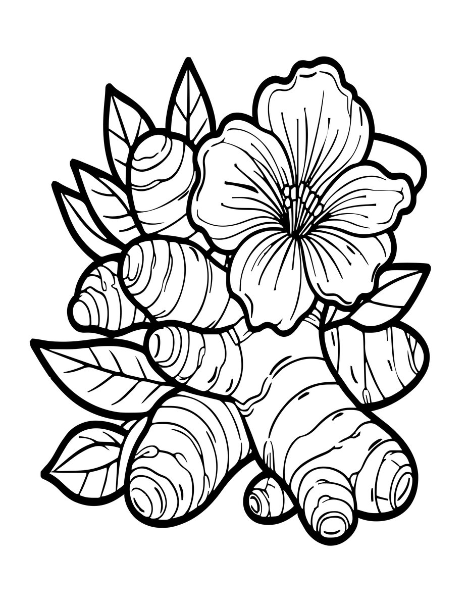 Ginger Spice - free printable coloring page