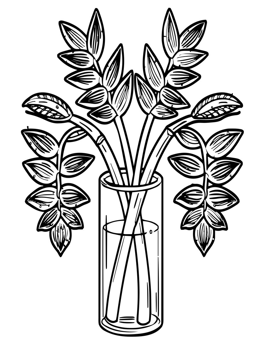 Cut Flower - free printable coloring page