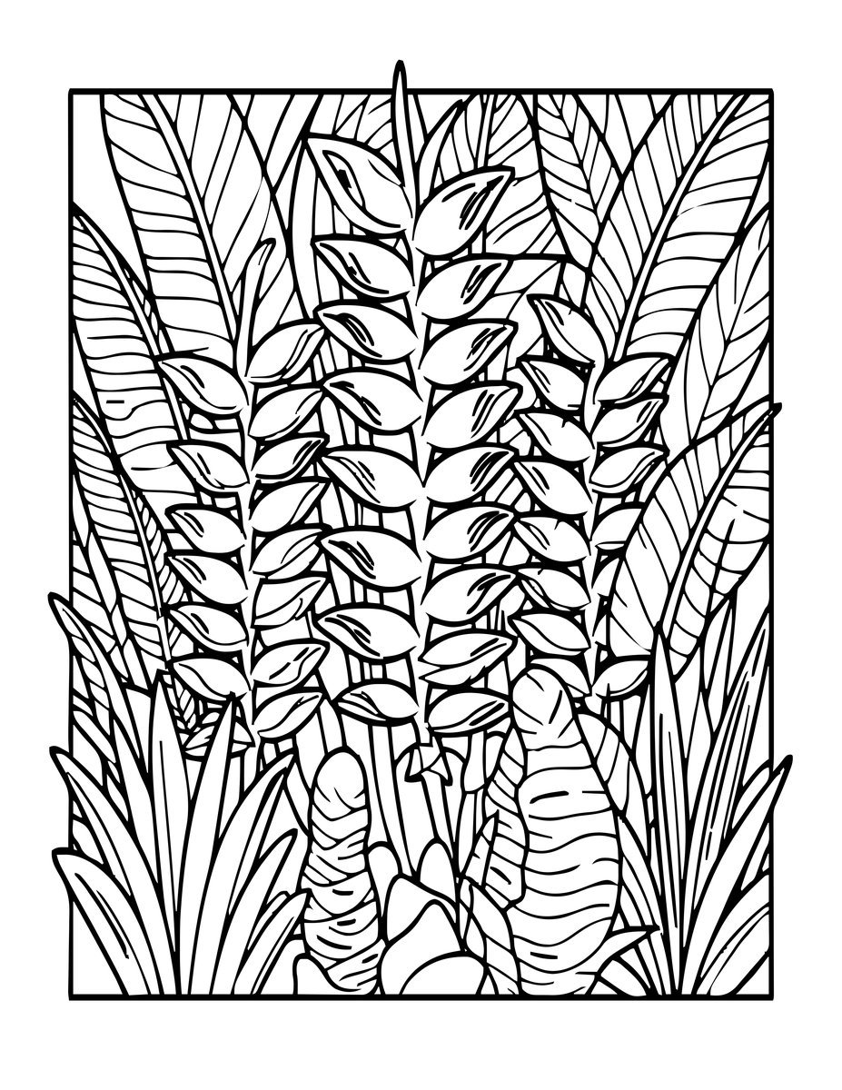 Wild Growth - free printable coloring page