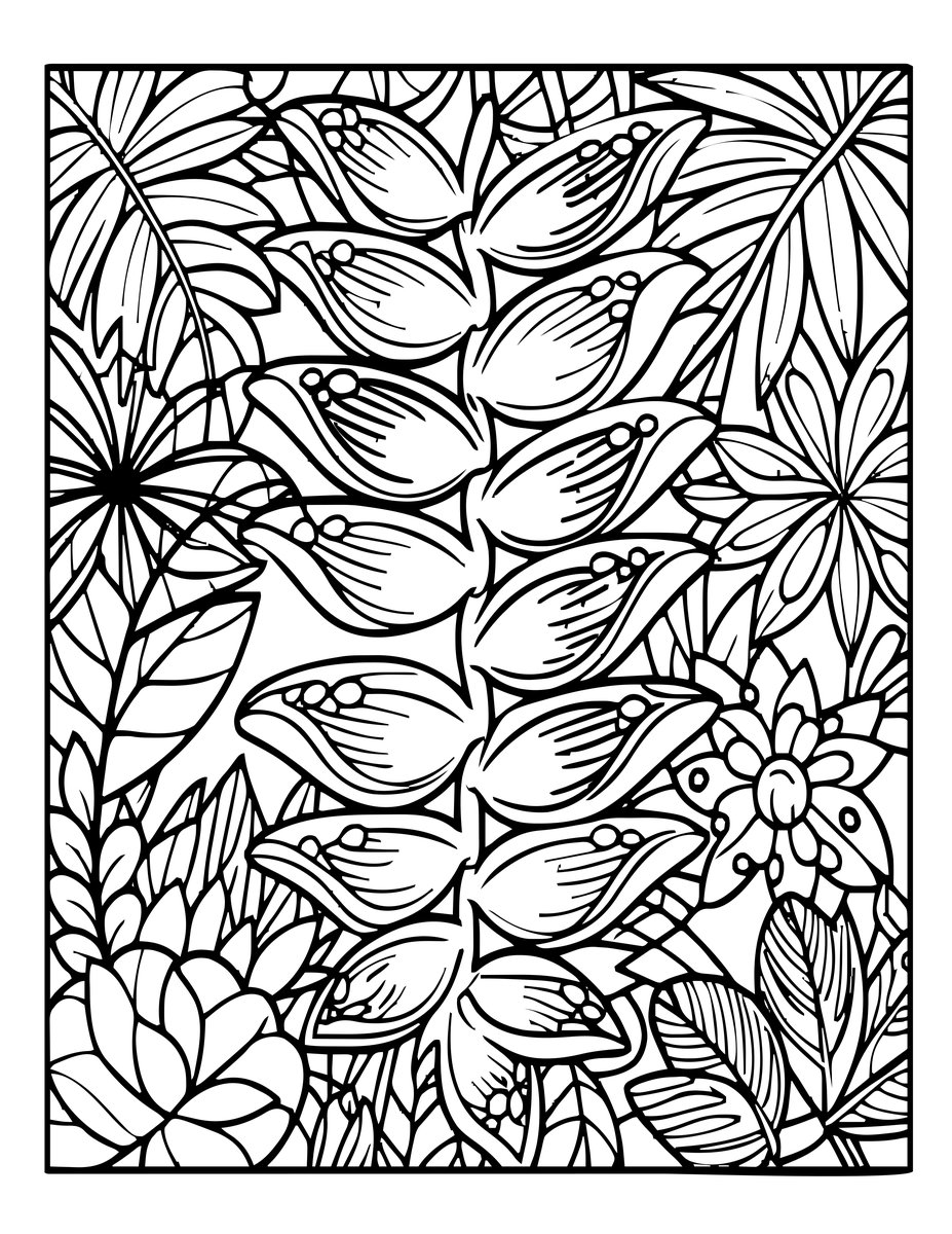 Seed Display - free printable coloring page