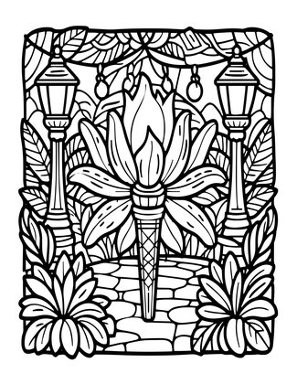 Night Bloom - Free printable coloring page