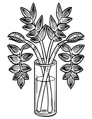 Cut Flower - Free printable coloring page