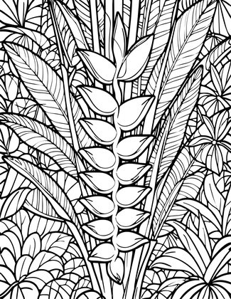 Rainforest Floor - Free printable coloring page