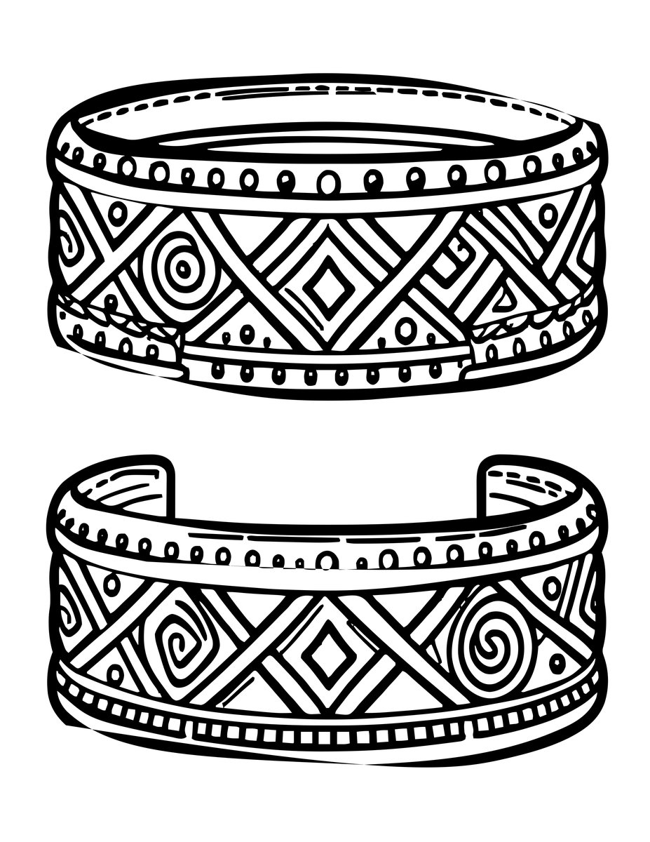 Chevron Band - free printable coloring page