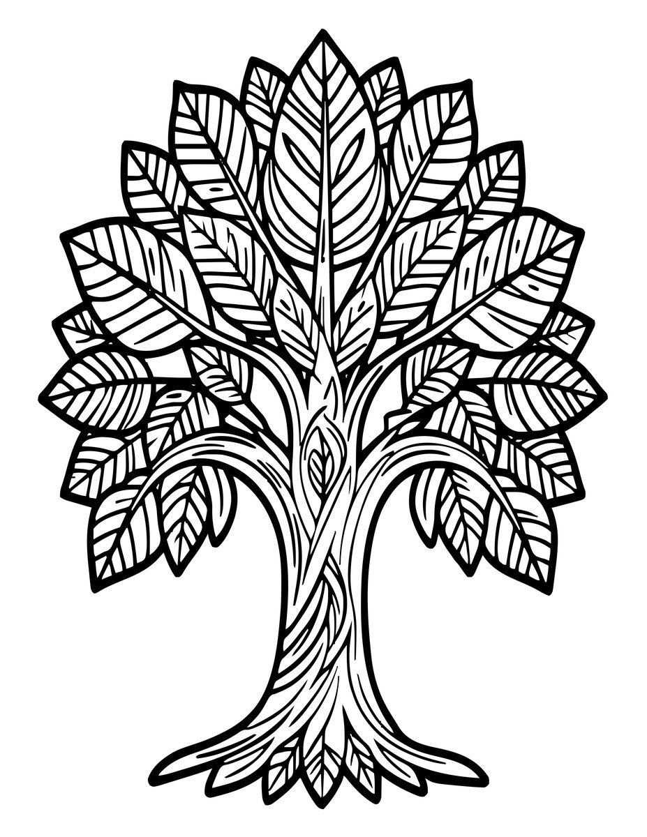 Tree of Life - free printable coloring page