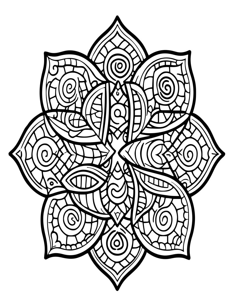 Fish Scale - free printable coloring page