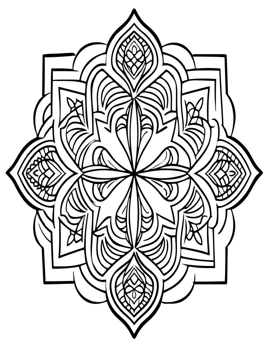 Medallion - free printable coloring page