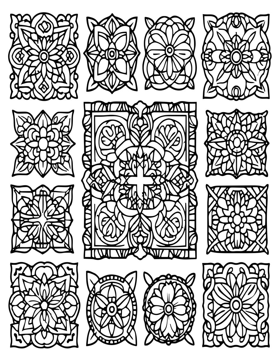 Full Page Pattern - free printable coloring page