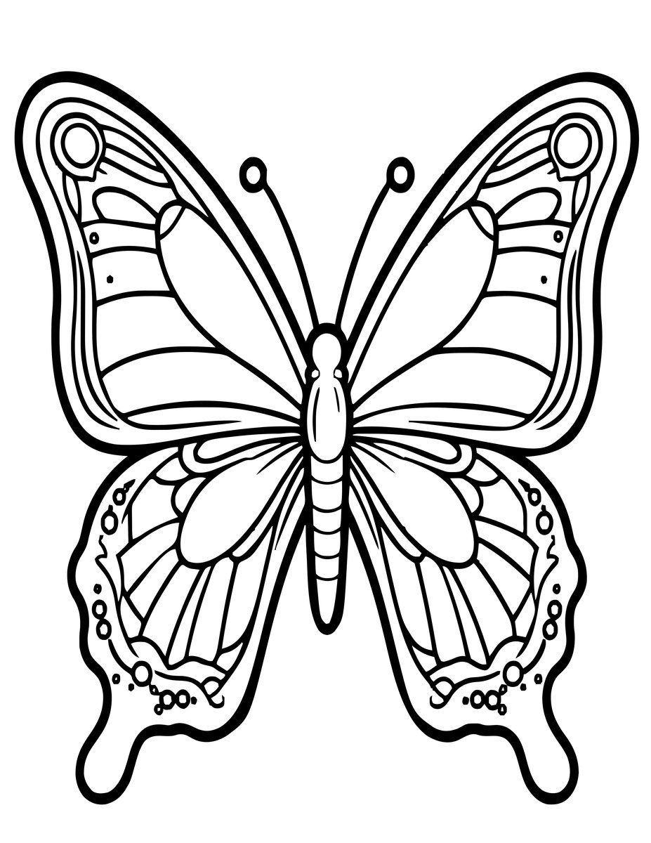 Butterfly Wings - free printable coloring page