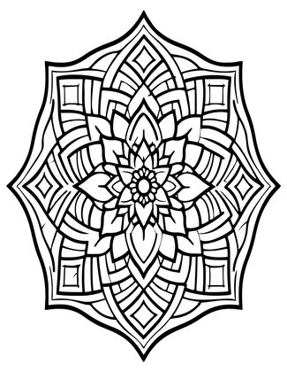 Diamond Grid - Free printable coloring page