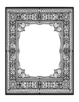 Raj Border - Free printable coloring page