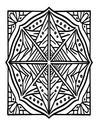 Geometric Grid - Free printable coloring page