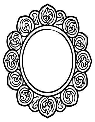 Swirling Frame - Free printable coloring page