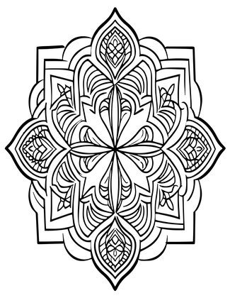 Medallion - Free printable coloring page