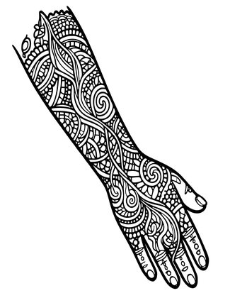Vine Sleeve - Free printable coloring page