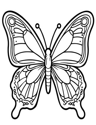 Butterfly Wings - Free printable coloring page