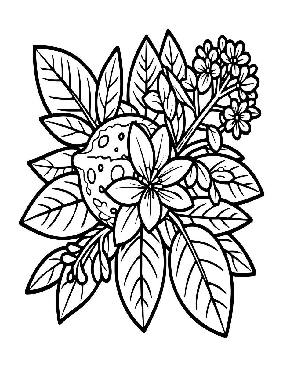 Lemon Verbena - free printable coloring page