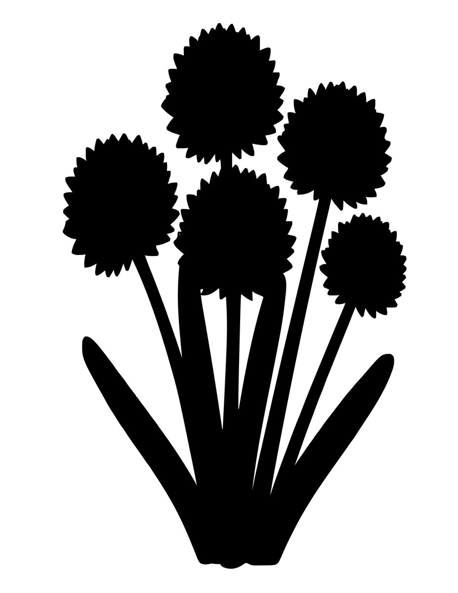 Chive Flowers - free printable coloring page