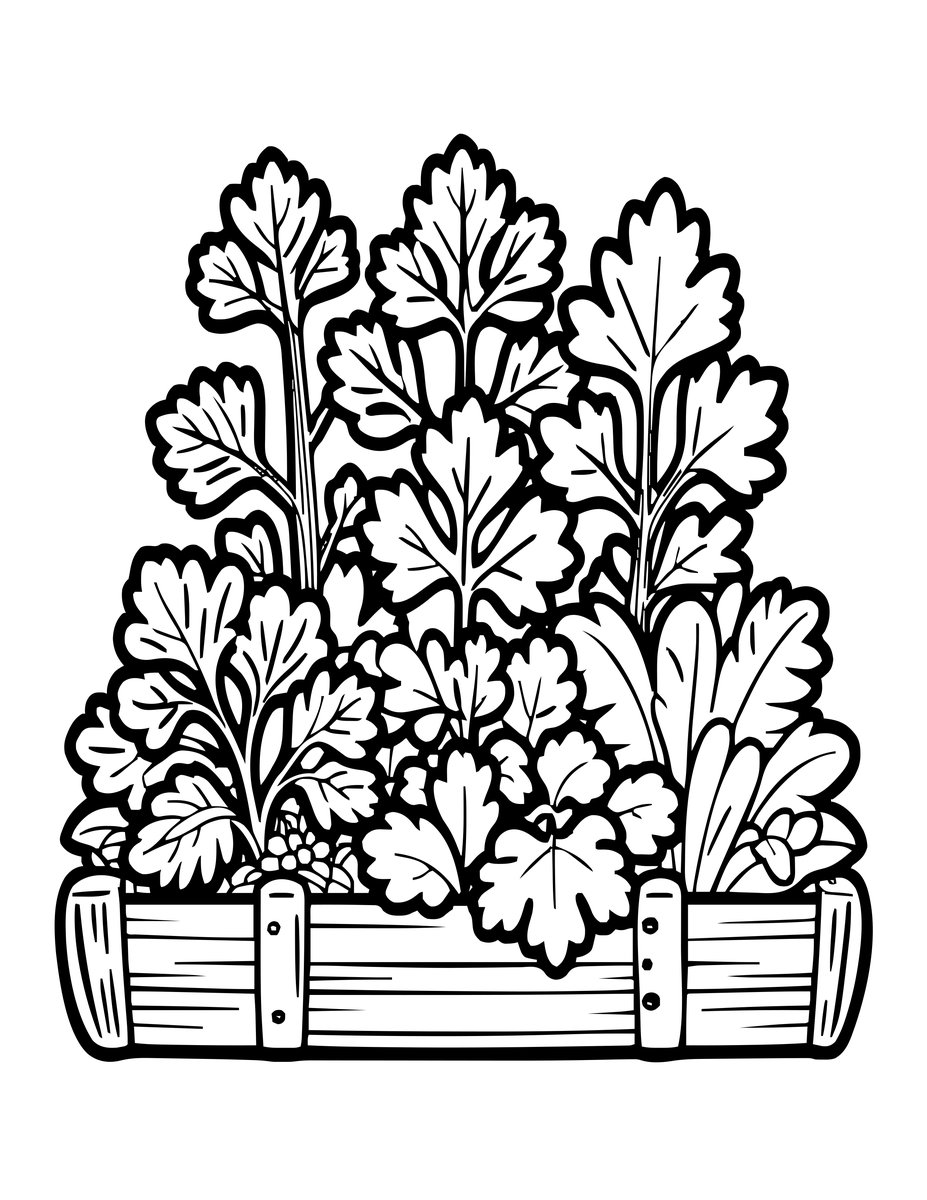 Dill and Parsley - free printable coloring page