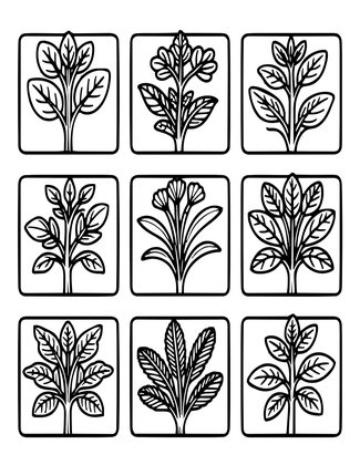 Herb Seed Packets - Free printable coloring page