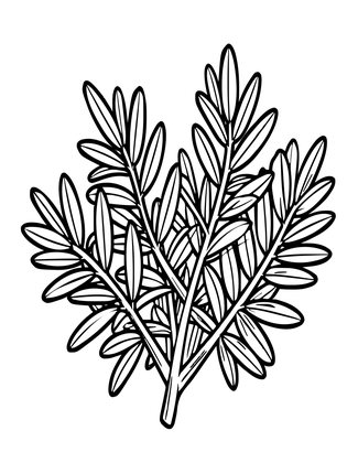 Tarragon Branch - Free printable coloring page